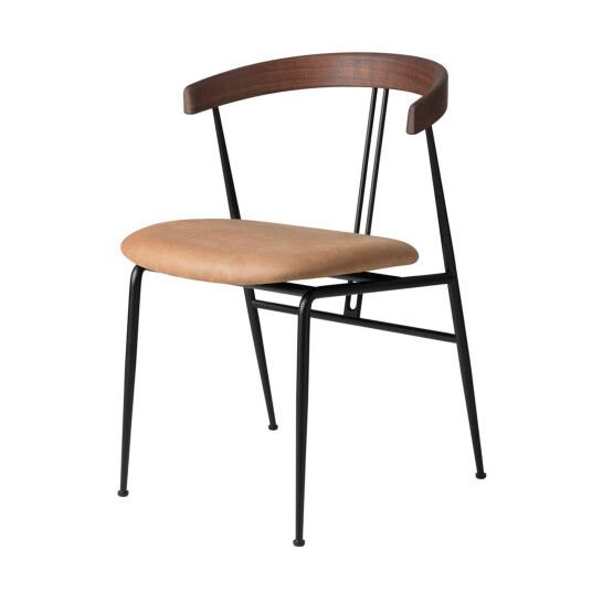 Gubi Violin Dining Chair Walnut Sorensen Dunes 21004 Camel