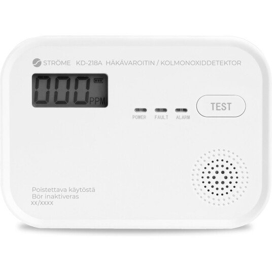 Strøme Karbonmonoksidalarm KD 218A Batteri