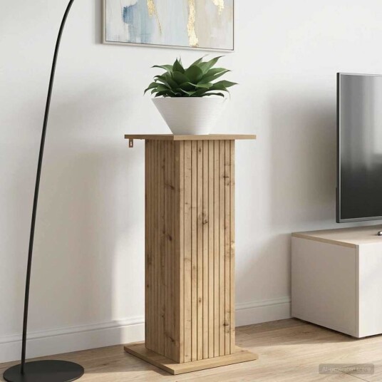 vidaXL Planteholder Artisan eik 30,5 x 30 x 80,5 cm Konstruert tre