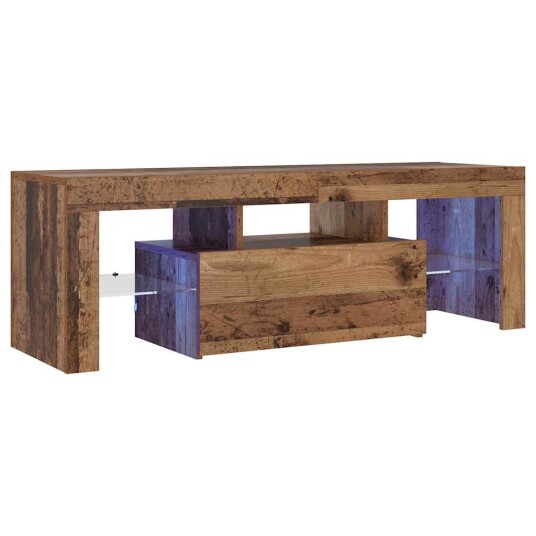 TV-benk med LED-lys gammelt tre 120x36,5x40 cm konstruert tre 8721158437587 TV-benk med LED-lys gammelt tre 120x36,5x40 cm konstruert tre 8721158437587