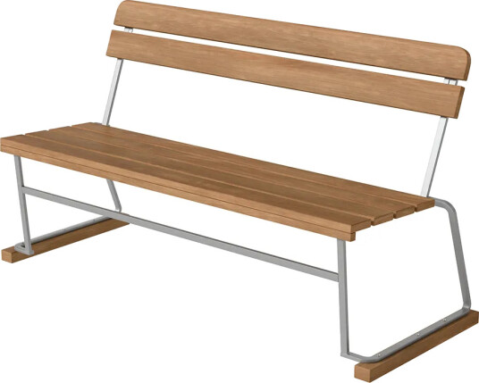 Grythyttan Stålmöbler Sofa 3 Teak / Varmgalvanisert Grythyttan Stålmöbler Sofa 3 Teak / Varmgalvanisert