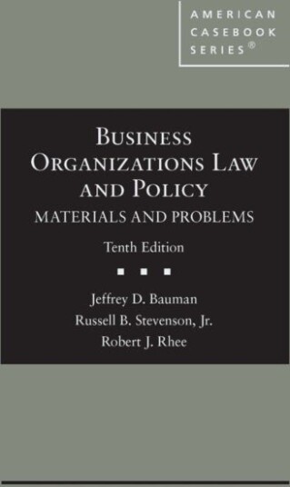 Business Organizations Law and Policy
