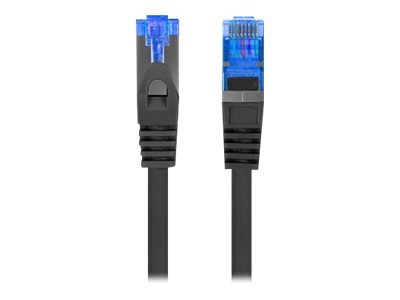 Lanberg Koblingskabel Rj-45 Hann Til Rj-45 Hann 25 Cm 6 Mm S/Ftp Cat 6A Halogenfri Med Støvel Uten Hindringer Ral 9004 Svart