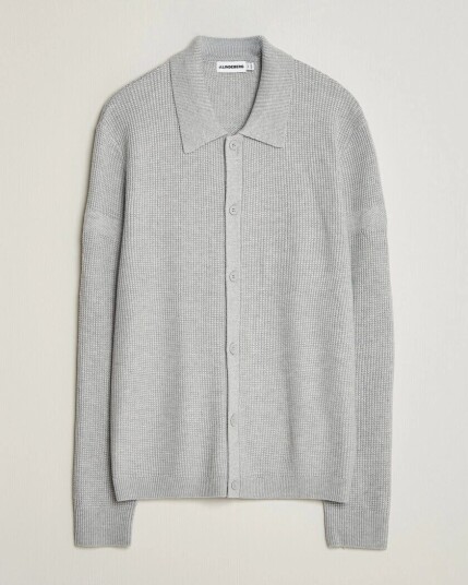 J.Lindeberg Willem Knitted Cardigan Light Grey Melange