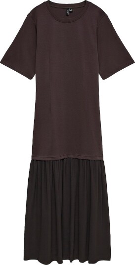 Vero Moda   Maxikjole vmBrenda 2/4 O neck Ankle Dress Jrs   Brun