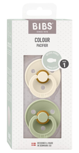 Bibs 2 Pack Latex Symmetriske Smokker Ivory/sage