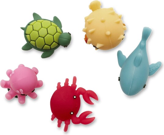 Crocs Uv Changing Sea Animals 5 Pack - WHITE - One Size