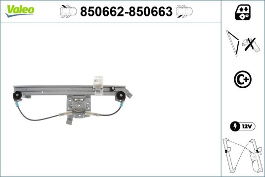 Vindusheis VALEO 850662 Vindusheis VALEO 850662