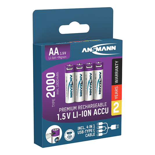 ANSMANN LI-ION 1.5V – AA – TYPE C – 4PK –