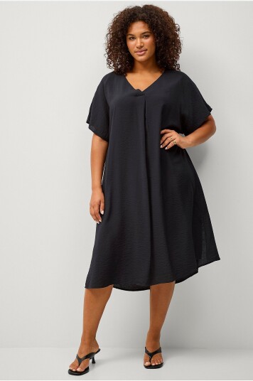 Zizzi Kjole kaCam S/S Blk Dress Svart