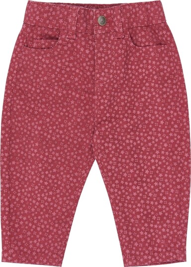 Petit Piao Ppgreta Denim Pants   DEEP CLARET FLOWER AOP   92