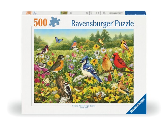 Puslespill 500 Fugler i Engen Ravensburger Puslespill 500 Fugler i Engen Ravensburger