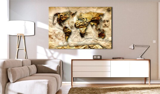 Tavle Map: Leonardo Da Vinci Inspiration 60X40 Artgeist sp. z o. o.