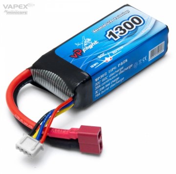 Vapex Li Po Battery 3S 11,1V 1300mAh 30C T Connector