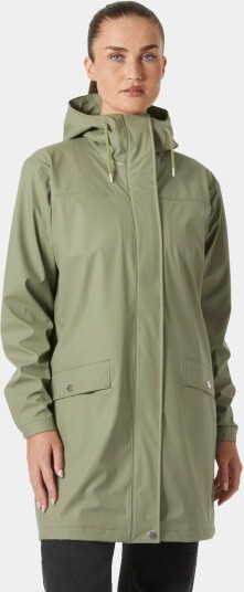 Helly Hansen Dame Moss Vanntett Regn Frakk Grønn XS Helly Hansen Dame Moss Vanntett Regn Frakk Grønn XS