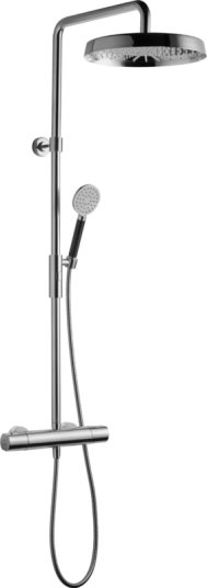 Tapwell ARM7200 Takdusj med trykk- og termostatstyrt dusjbatteri-Krom