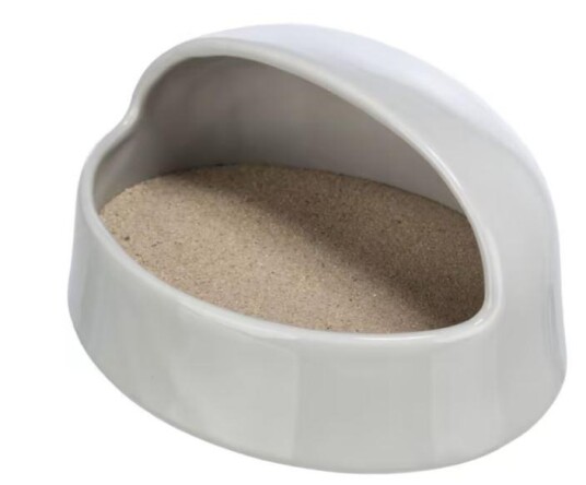 Keramikk Sandbad Med Tak Grå 20Cm Keramikk Sandbad Med Tak Grå 20Cm