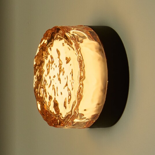 Otto Ice LED-vegglampe, ravfarget, 13 cm CCT, IP65 – LOOM DESIGN - Kjøkken - Moderne - Plast - Med en lyskilde