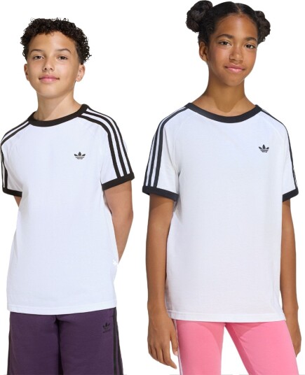Adidas Originals 3 Stripe Tee White 152 Adidas Originals 3 Stripe Tee White 152