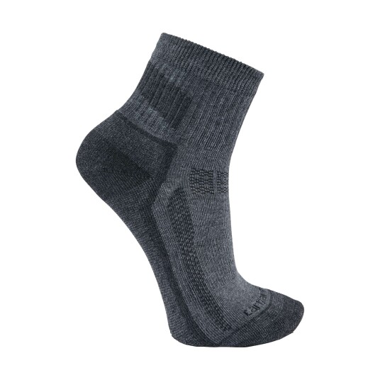 Carhartt Force Midweight Quarter Socks 3 Pack Men"s Charcoal XL L