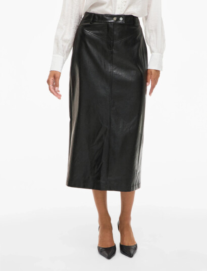 Vila Vimillian Hw Midi Skirt - Black - 40