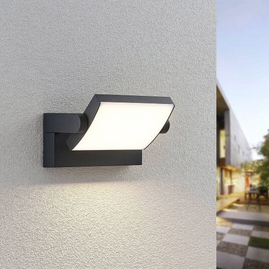 Utendørs LED vegglampe Sherin Lindby Sort Aluminium Moderne Utendørs LED vegglampe Sherin Lindby Sort Aluminium Moderne