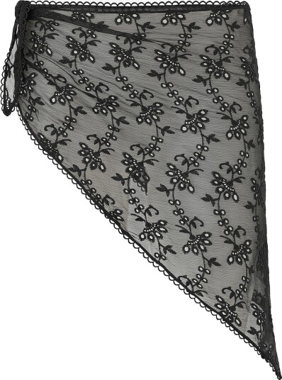 Gina Tricot   Skjerf Embroidery Hip Scarf   Svart