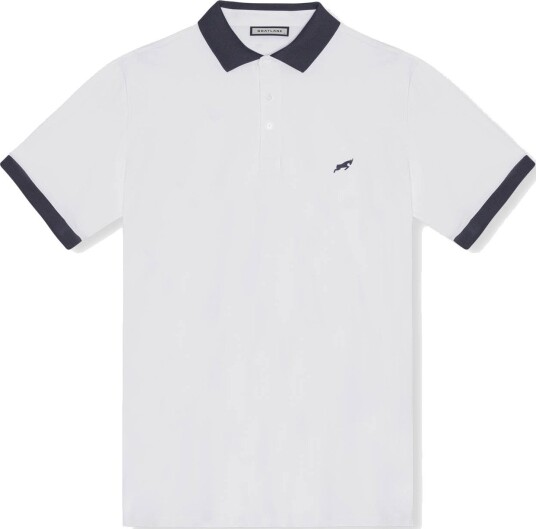 Goatlane Golf Tech Polo Hvit Blå Golf pologenser herre White/Blue X Large