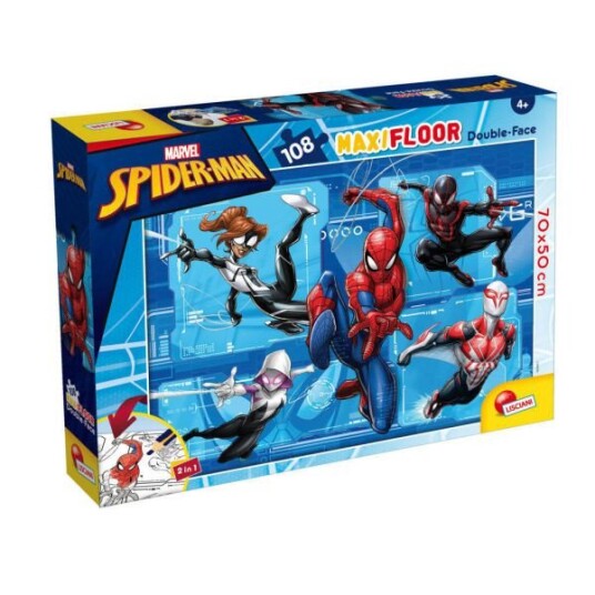 Lisciani Dobbeltsidet Puslespill 108 Brikker Spider-Man