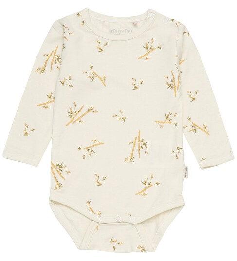 Minymo Body I/e - Bambus - Bambus - Minymo - 50 - Langermet Body Beige Hvit