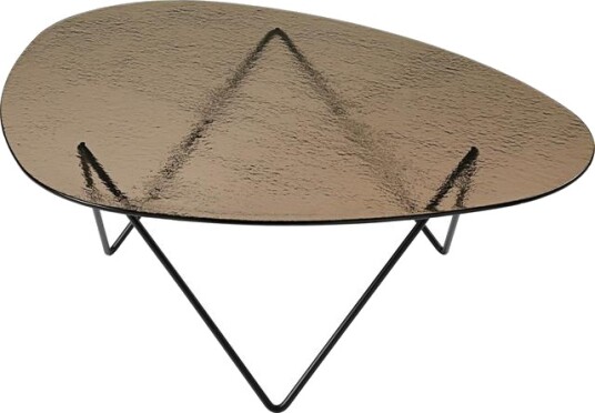 Gubi Pedrera Salongbord Svart Halvmatt/ Bronse/ Glass
