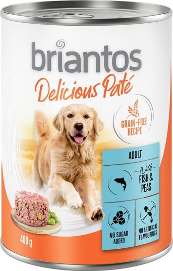 Briantos Våtfôr Delicious Paté Og Erter Fisk 24 X 400 G