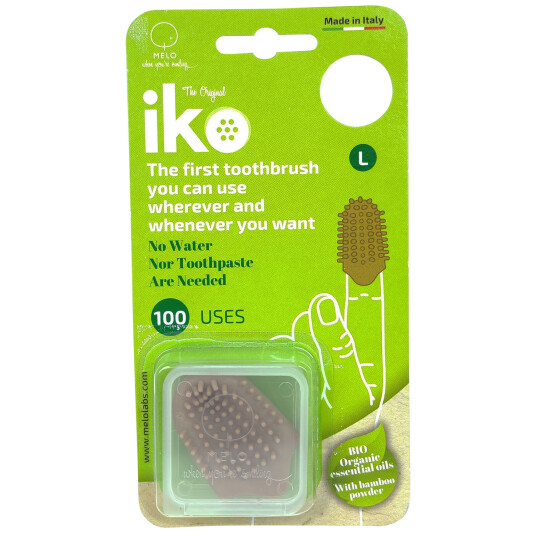 Fingertannbørste med bambuspulver IKO LARGE