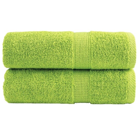  Premium vaskehåndklær SOLUND 2 stk eplegrønne 30x30 cm 600 gsm