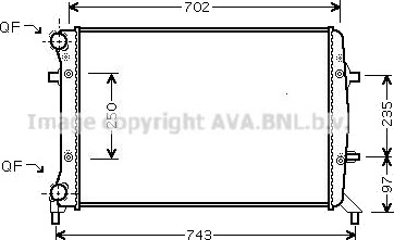 PRASCO VNA2272 Radiator motorkjøling