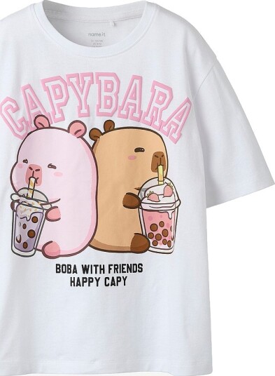 Name It T skjorte Nkfjyssa Capybara Ss Nreg Top Box S Hvit