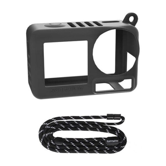 Sunnylife OA5 BHT885 D silikon etui med stropp for ACTION 5 PRO svart