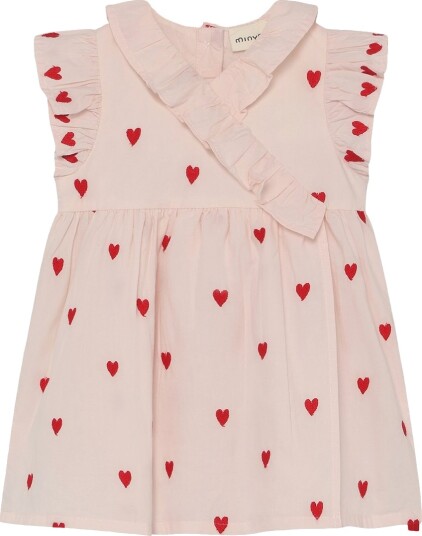 Minymo Kjole   Bomullspoplin   Peach Blush   Minymo   74   Kjole   Rosa