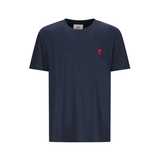 AMI Heart Logo T-Shirt Night Blue AMI Heart Logo T-Shirt Night Blue