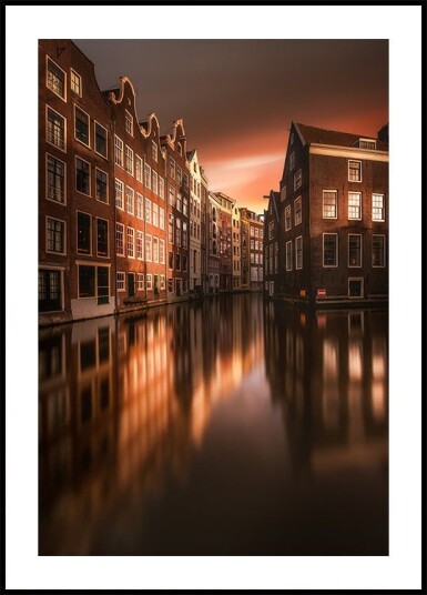 Amsterdam Evening Poster Plakat / 50x70cm