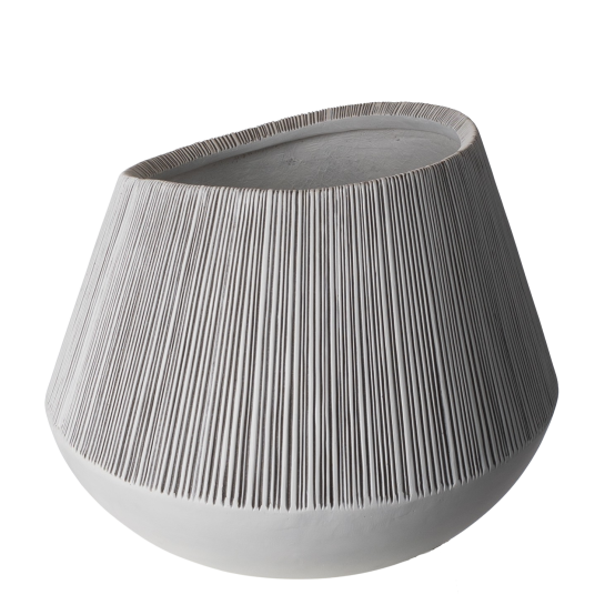 Roggens Potte Plisse Poly Hvit 29cm
