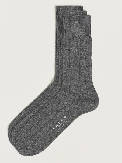 Falke 3 Pack Lhasa Cashmere Socks Light Grey