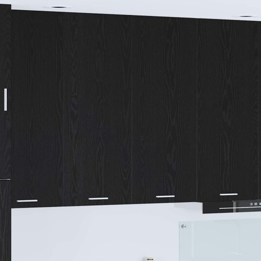Hengende skap Riga Svart Eik 80 x 31 x 100 cm Konstruert tre Hengende skap Riga Svart Eik 80 x 31 x 100 cm Konstruert tre