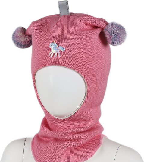 Kivat Balaclava i Ull Enhjørning Candy Pink 3 (5-8år)