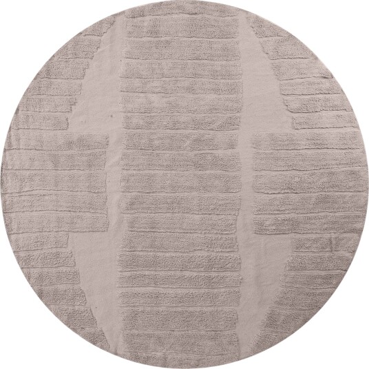 Rundt teppe Rani Natural Cotton Shaggy taupe Størrelse: Ø 200 cm Rundt teppe Rani Natural Cotton Shaggy taupe Størrelse: Ø 200 cm