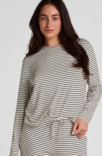 Hunkemöller Pyjama Top Loose Jersey Hvit