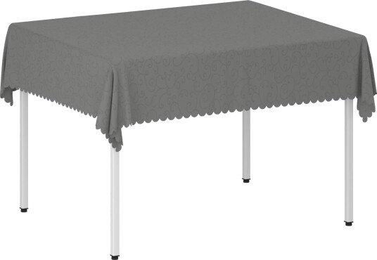 vidaXL Bordduk Rektangulær Lysegrå 110 x 140 cm