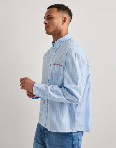 Que Sera Sera Steve Stripe Shirt LS Stripete skjorter Blå Que Sera Sera Steve Stripe Shirt LS Stripete skjorter Blå