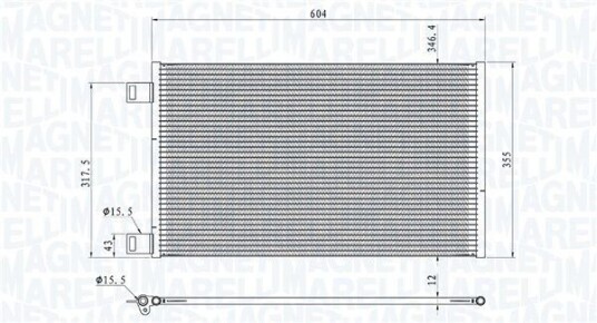 Kondensator MAGNETI MARELLI 350203860000 Kondensator MAGNETI MARELLI 350203860000