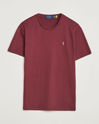 Polo Ralph Lauren Luxury Pima Cotton Crew Neck T-Shirt Wine Heather